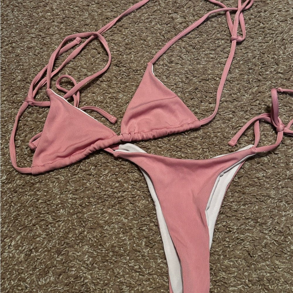 Pink Triangle Bikini Set